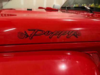 Custom Hood Name Emblem (Two Color)