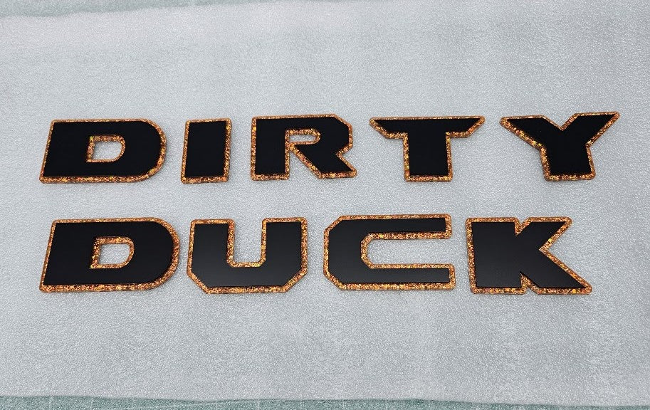 Custom Name Hood Emblems (Two Color)