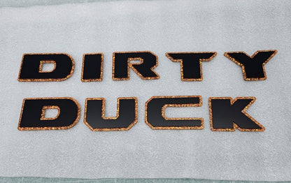 Custom Name Hood Emblems (Two Color)