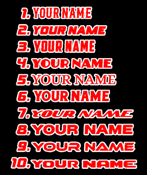 Custom Name Hood Emblems (Two Color)