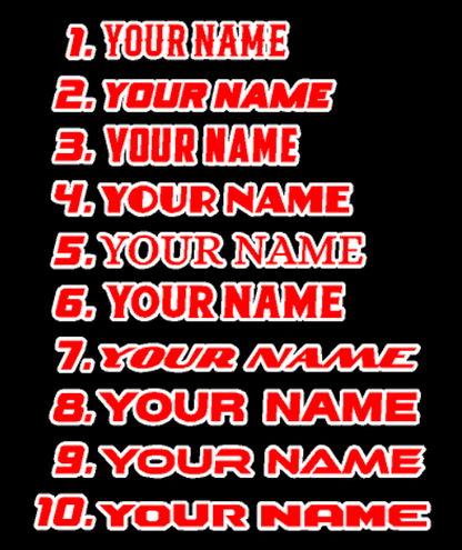 Custom Name Hood Emblems (Two Color)