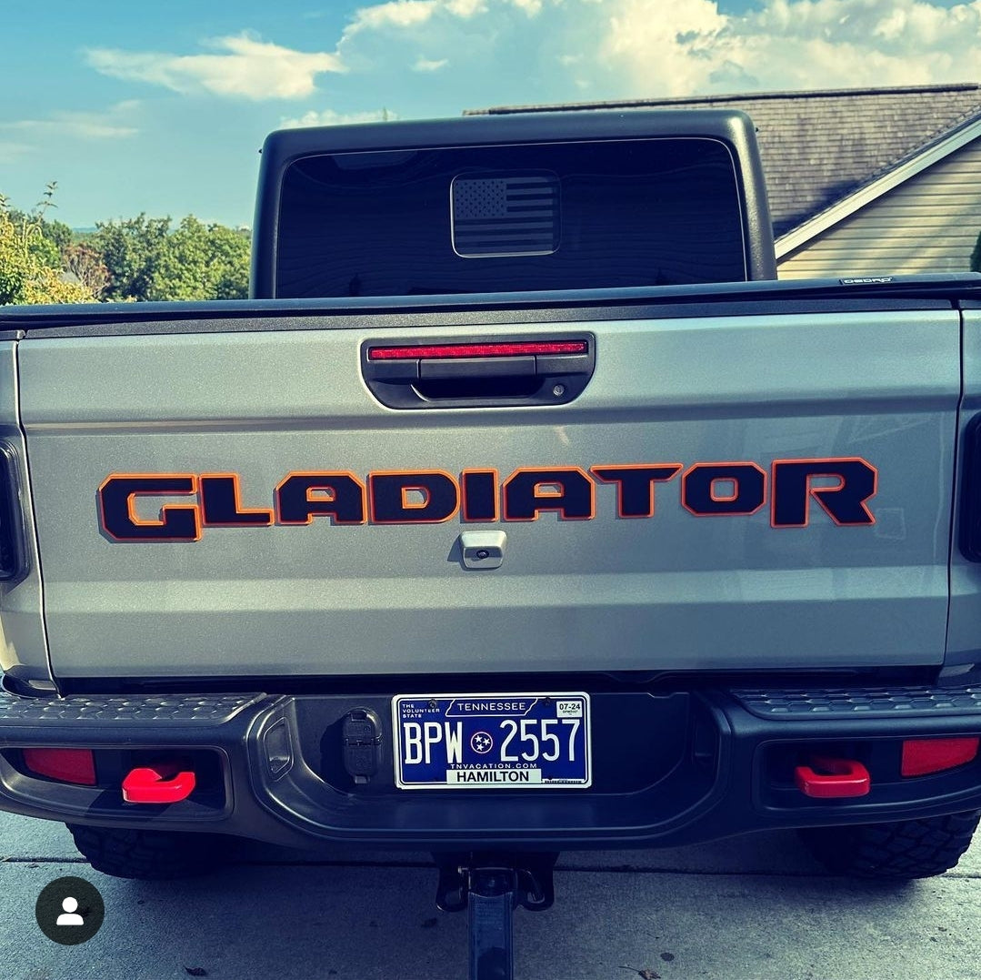 Jeep "GLADIATOR" Tailgate Emblem -  Two Color Stacked