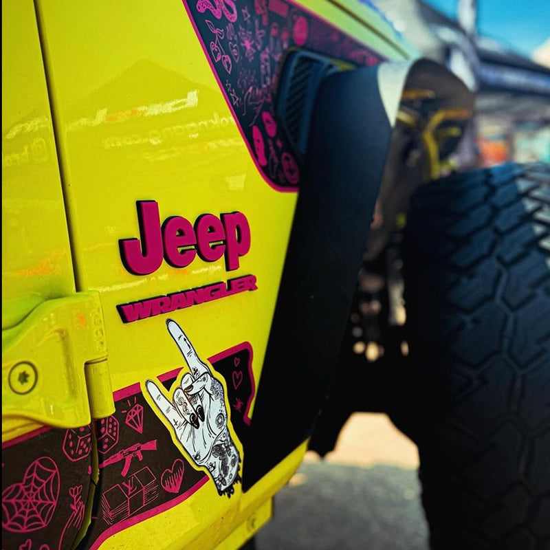 Jeep Wrangler/Gladiator Fender Emblems - PAIR L/R Sides - Two Color Stacked
