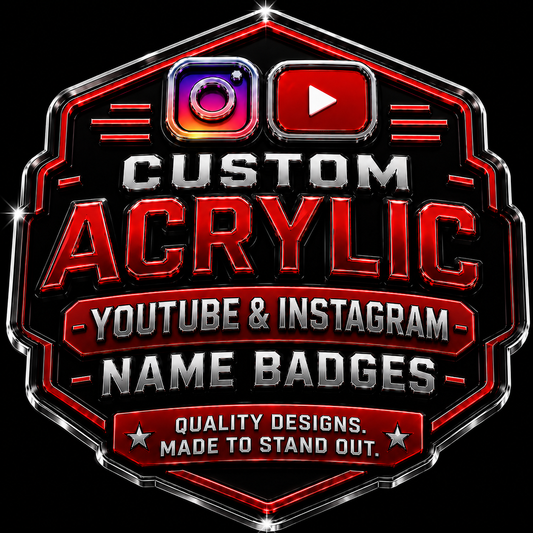 YouTube or Instagram Badge Emblem